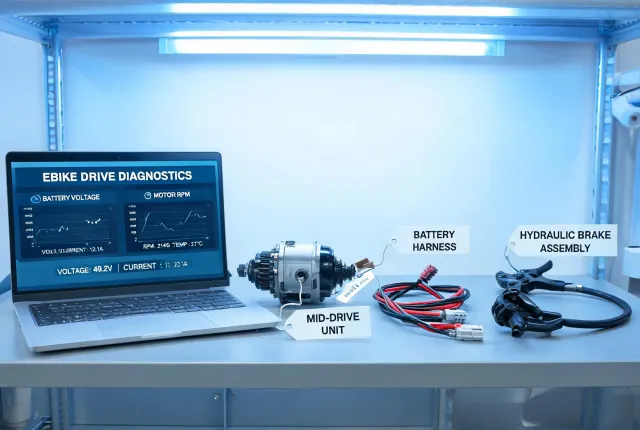 Connected ebike drive diagnostics dashboard